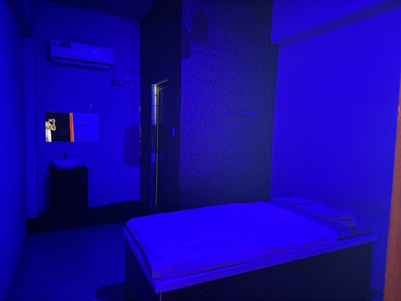 Massage treatment room at Atharwa Ayurveda Massage Centre